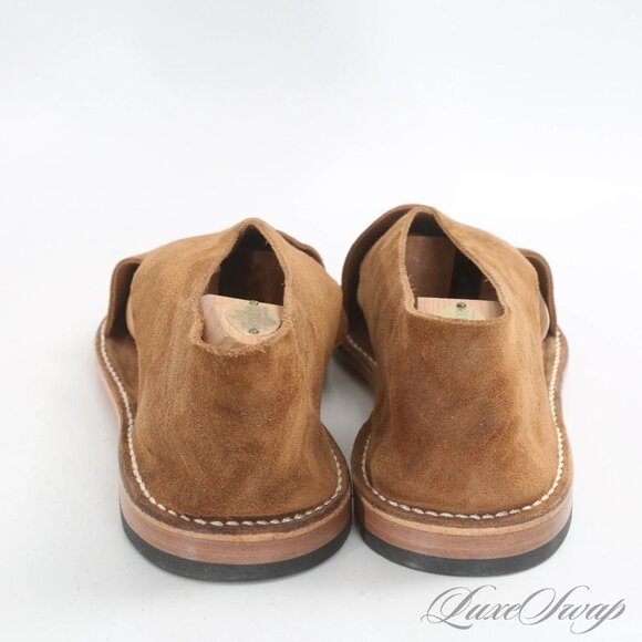 Jacques Soloviere The Biarritz Tobacco Brown Suede Sandals, Size 45 - Picture 4 of 12